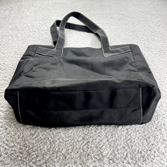 True Religion Black Canvas Tote Logo Bag Lightweight - Picture 8 of 10